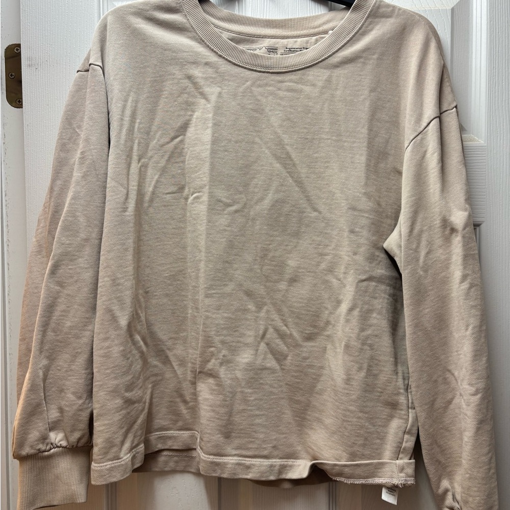 Patagonia Tan Sweatshirt Crew Neck Oversized Fit